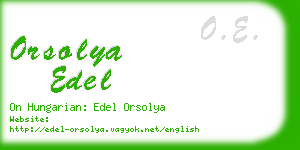 orsolya edel business card